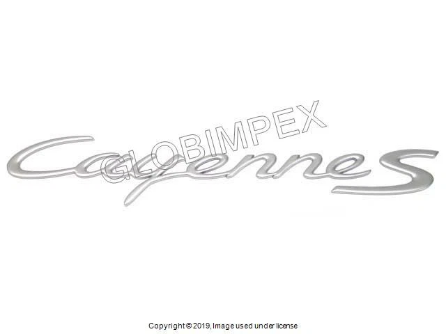 Para PORSCHE CAYENNE (2003-2008) Emblema "Cayenne S" (Aluminio Satinado) TRASERO GENUINO Foto 1 de 1