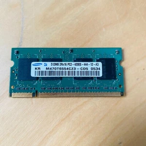 Samsung 512MB 2Rx16 PC2-4200S M470T6554CZ3-CD5 SODIMM SDRAM - Picture 1 of 2