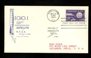 US FDC #1173 Farnam M-16 1960 Washington DC Space Satellite Echo 1 - Picture 1 of 2
