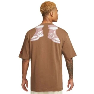 Nike Jordan Essentials Festive Cotton Tee - brown Adult Large Nike FD7010-281 - Picture 1 of 3