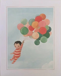 TRAUMWELT Emily Winfield Martin BALLON BABY Dekor 2018 Kunstdruck 8" x 10" - Bild 1 von 3
