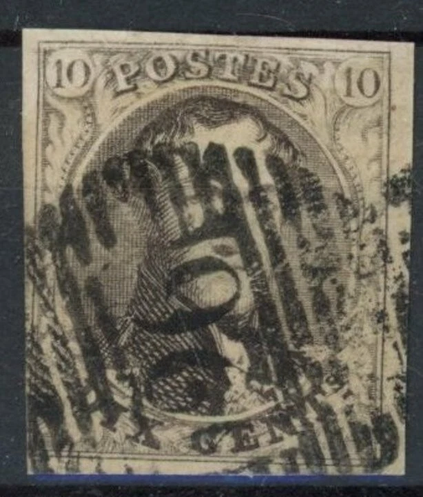 Belgium 1851 : Good VF Used Classic Stamp with Watermark - Nice margins - Image 1 of 1