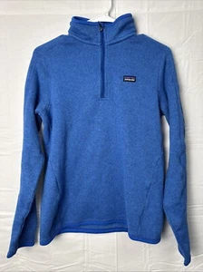 Patagonia Womens Better Sweater Fleece 1/4 Zip Blue Jacket  Casual Outdoor Sz S - Picture 1 of 5