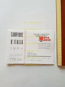 MOTO MORINI Produktion Modelle 1954-55 Original Prospekt Brochure - Bild 1 von 3