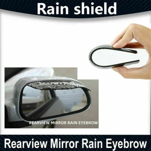 Car Side Rearview Mirror Water Shield Eyebrows Cover Rainproof Blade Shade Black - Bild 1 von 6