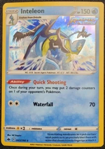 JCC Pokémon | Inteleon | Espada y Escudo Escalofriante Reino | #43/198 | Holo Raro - Imagen 1 de 1