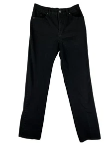 Pantalones de mezclilla para mujer Gloria Vanderbilt talla 10 negros ajustados estilo Amanda - Imagen 1 de 7