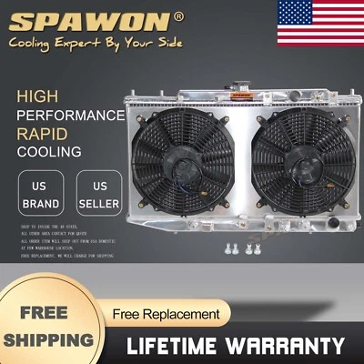 Radiador cubierta ventilador SPAWON para Honda CRX Civic DX EX 1,6 L 1988-1991 AT L4 Foto 1 de 4