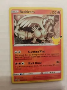 Pokemon Celebrations 25th Anniversary Rare Reshiram 02/25 - KOSTENLOSER VERSAND - Bild 1 von 1