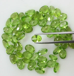 Peridot Oval Faceted 6x4mm Loose Wholesale Gemstone 200 Pieces Good Quality - Picture 1 of 5