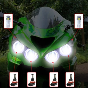 6Pcs For Kawasaki zx-14r zx14r 1400 2006-2020 White LED Headlight Parking Bulbs - Picture 1 of 9