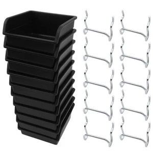 10x Fits Peg-board Bins 3.9 x 3.9 inch Kit Parts Storage Accessories Organizing - Picture 1 of 8
