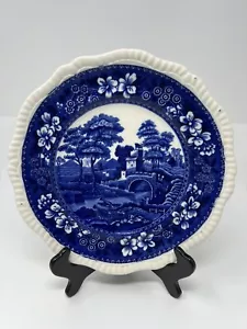Antique Spode Tower Plate Blue Floral Bridge Castle Scene Copeland England 10.5” - Picture 1 of 6