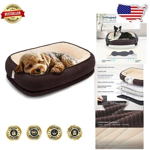Orthopedic Memory Foam Dog Bed 24" - Removable Cover & Non-Slip Support - Picture 1 of 8