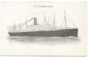 WW1 World War 1 U.S. Navy Troop Ship SS President Grant (SP-3014) c.1918 - Picture 1 of 2