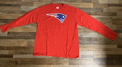 全新英格兰爱国者队 NFL Pro Line 长袖红色衬衫 ( Bledsoe) XL 码 — 第 1/4 张图片