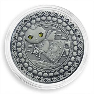 Belarus 20 rubles Zodiac Signs Sagittarius zircons silver coin 2009 - Picture 1 of 4