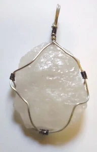 Wrapped Polished 1.75" Rough Quartz Stone Handmade New - Picture 1 of 2