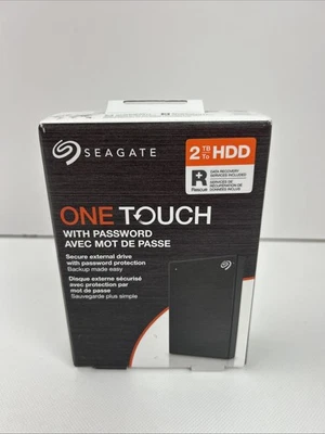 Seagate - One Touch with Password 2TB External USB 3.0 Portable Hard Drive wi... - Image 1 of 3