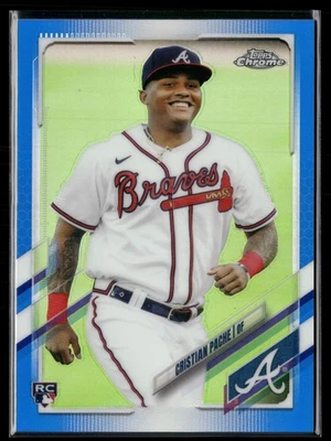 2021 Topps Chrome #178 Cristian Pache Blue Refractor #/150 - Image 1 of 2