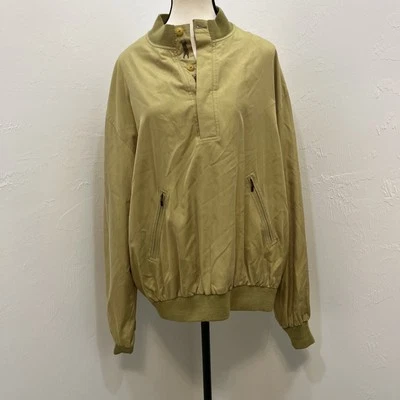 Куртка мужская Bobby Jones большая бежевая для гольфа шелковая повседневная четверть пальто на молнии - Изображение 1 из 4