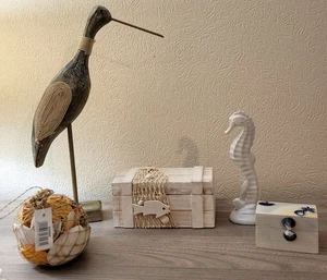 Maritime Deko verschiedene Figuren, Muschelnetz und "Schatztruhen" teilweise NEU - Bild 1 von 9