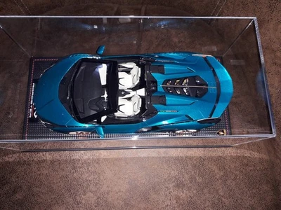 LAMBORGHINI SIAN ROADSTER BLU URANUS LAUNCH VERSION 1/18 MR MODELS - Photo 1/4