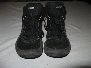 Asics Mens Matflex 6 Size 8 Wrestling Shoe Black White Silver 1081A021 - Picture 1 of 6