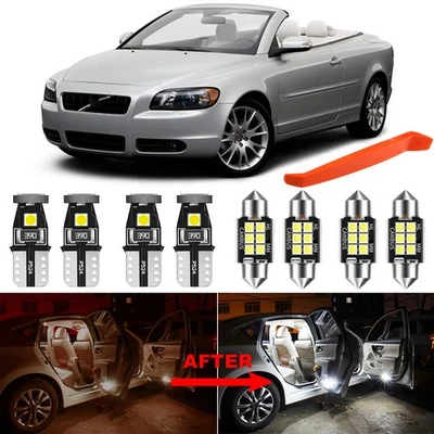 LED Light Bulbs for 2006-2013 Volvo C70 Interior Package Kit White Dome Lights Foto 1 de 4