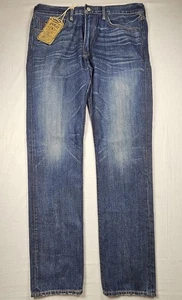 VTG NWT Polo Ralph Lauren 381 Slim Straight Men's Jeans 34 X 32 Dark Wash Fade - Picture 1 of 8