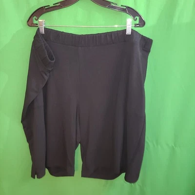 3374) Nuevo sin etiquetas J Jill 4X Pantalones Cortos Tejido Algodón Negro Nuevo 4X Foto 1 de 4