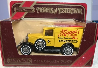 Matchbox Models Of Yesterday Y22 1930 Model A Ford Van Maggis 1984 VTG - Image 1 of 4
