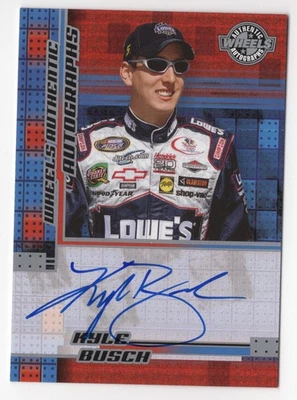 Kyle Busch 2004 Wheels Authentic Autographs NASCAR Racing Auto Card Rookie RC - Image 1 of 2