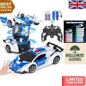 Transforming RC Police Car - Hand Gesture Controlled Toy with Lights & Sounds - Picture 1 of 11