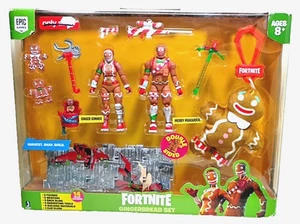 Jazwares ~ Set action figure Fortnite pan di zenzero ~ Nuovo / scatola imperfetta - Foto 1 di 5