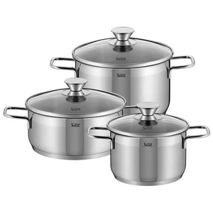 Silit Pisa Topf-Set, Koch-Geschirr-Set 3-teilig, edelstahl - Bild 1 von 1