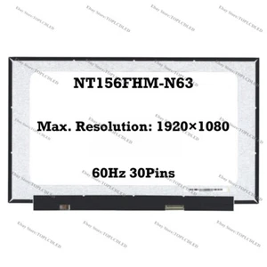 NT156FHM-N63 15.6" 30 Pines Pantalla LCD Portátil Panel de Repuesto FHD 60Hz - Imagen 1 de 1