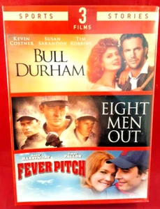 Bull Durham/Eight Men Out/Fever Pitch - 3 Great Baseball Films On 3 DVDS! NIB - Picture 1 of 5