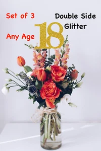 18. Geburtstag Dekoration Herzstück Party Gastgeschenke (3er Set) 20 Farben verfügbar - Bild 1 von 3