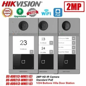 2MP Doorbell PoE WiFi Surface Door Station DS-KV8113/8213/8413-WME1(C) - Picture 1 of 16