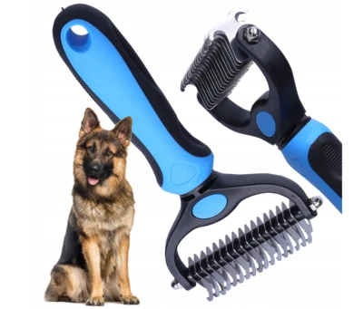 OEM Trimmerstriegel für Hunde & Katzen Bürste gegen Verfilzungen Edelstahl 2in1