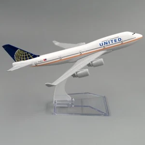 16cm Flugzeug Boeing 747 United Airlines Air Alloy Flugzeug Modell Spielzeug - Bild 1 von 6