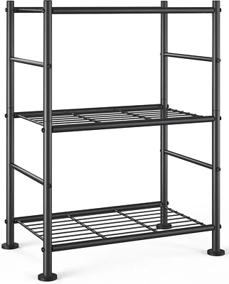 Storage Shelves - 3 Tier Shelf Organizer, Sturdy Metal Garage Shelving with Adju - Image 1 of 4