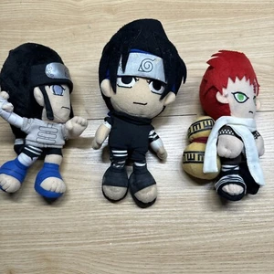 Lote De 3 Peluches De Colección Banpresto Naruto Neji (RARO) Sasuke Gaara 6"-9" - Imagen 1 de 13
