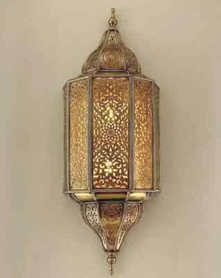 Luxurious wall sconce 100% handmade Moroccan lighting , copper brass wall lamp . - Image 1 of 4