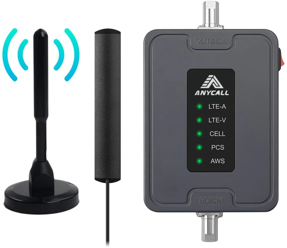 5G 4G Cell Phone Signal Booster 700/850/1700/1900MHz Band 12/13/17/2/5/4 Car/RV - Image 1 of 4