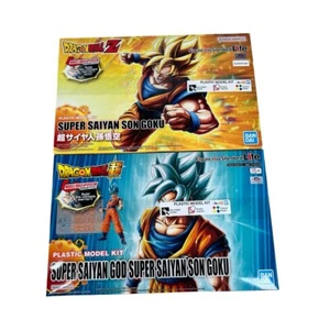 Confezione da 2 nuovi con scatola! Dragon ball z Super saiyan god + son goku kit modellino plastica Bandai - Foto 1 di 16