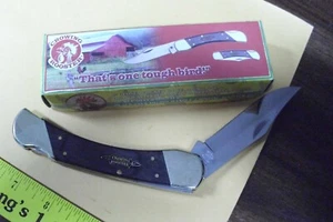 Wood Handle 8.5" CR-110DW Lockback Folding Knife by Frost/Crowing Rooster Brand - Picture 1 of 11