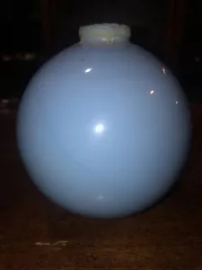 Antique Lightning Rod Ball Robins Egg Blue Milk Glass Weathervane Globe Vintage - Picture 1 of 7