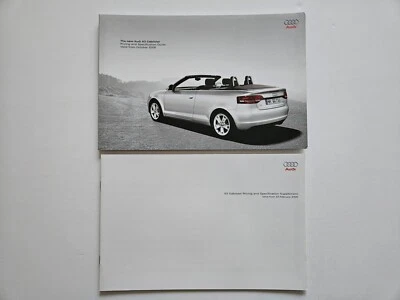 AUDI A3 CABRIOLET 52 PAGES SALES BROCHURE 2008 2009 - Image 1 of 4
